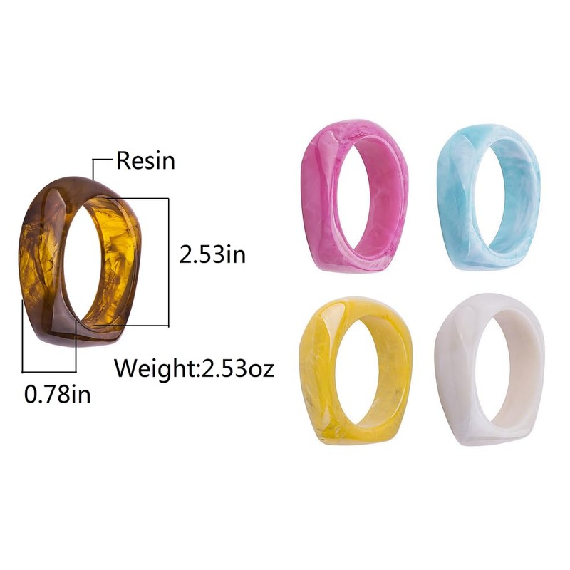 Pingyongchang Bangle Cuff Bracelets Chunky Bracelets for Women Colorful Irregular