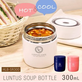 Asbel HLB-SR300 Insulated Lunch Jar, Pink, 10.1 fl oz (300 ml), Lantus, Stainless Steel Hot and Cold Soup Bottle, M