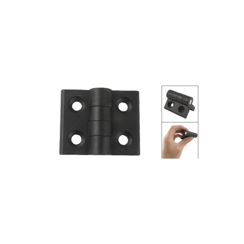 Black Plastic Reinforced Countersunk Hole Bearing Hinge