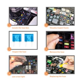 Nilight 120Pcs Blade Fuses Assortment 5, 7.5, 10, 15, 20, 25, 30 AMP Regular Mini ATM/APM Blade Fuses for Cars Trucks Boats Automotives, 2 Years Warranty, Multicolor