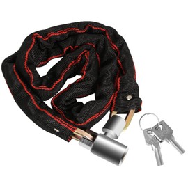 Bicycle Lock, 65 cm/5.2 mm Chain Lock Bicycle with 2 Keys, Bicycle Lock Chain, High Security Level Chain Lock, for Outdoor Locking, Scooter, Motorcycle, Bike