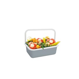 Honey Ware Color Line Food Storage Container with Lid, Enamel Grey, S, 0.42 L, Heat Resistant up to 400 °C, Meal Prep Boxes Suitable for All Types of Cookers, Oven and Grill, Storage Box with Lid