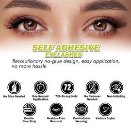 156 PCS FinyDreamy Self Adhesive Eyelashes Clusters Kit Lash Clusters DIY Eyelashes Pre Glued Reusable No Glue Needed No Remover No residue
