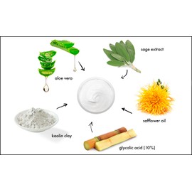 Raya Glycolic Exfoliating Masque with AHA and BHA (G-611) | Exfoliating Facial Treatment Mask for All Non-Sensitive Skin | Made with Alpha and Beta Hydroxy Acids