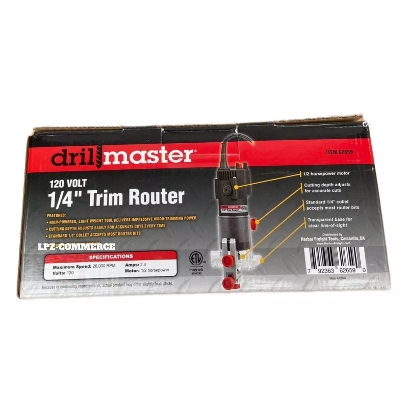 DRILL MASTER 1/2 HP (Max), 1/4 in. Trim Router quality