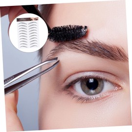 WOONEKY 3 Sheets Waterproof Eyebrow Temporary Brow Stickers Realistic Eyebrow Lash