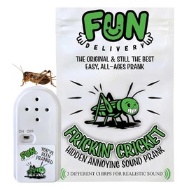 FUN delivery Frickin’ Cricket Hidden Noise Maker Prank – Realistic, Random, & Annoying Chirping Sound Prank Toy – Original Gag Gift & Harmless Office Pranks for Adults