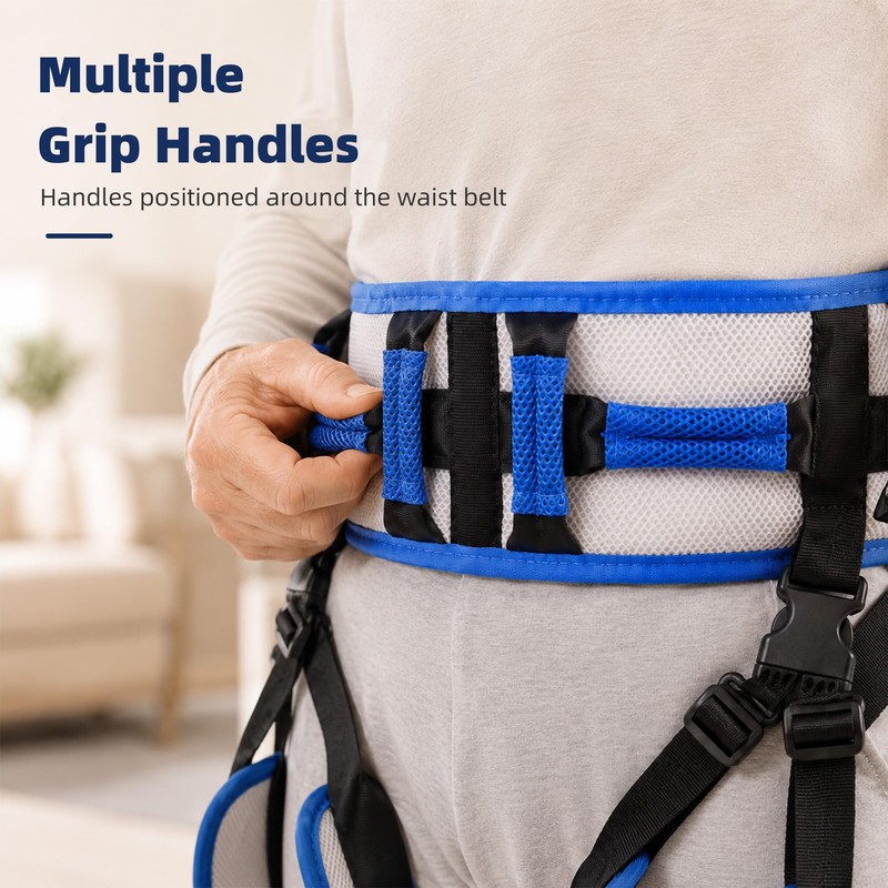 Gait Transfer Belt with Detachable Leg Straps