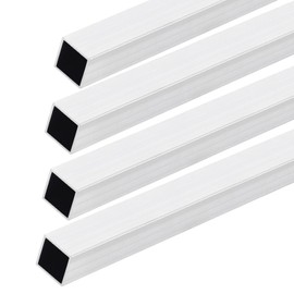 DMiotech 4Pack (15mm x 15mm x 1.5mm) 6063 Aluminum Square Tube 200mm Length Industry Metal Tubing for Machinery Frame Construction DIY Projects