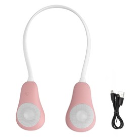Neckband Bluetooth Speaker Stereo Hands Free Noise Reduction Portable Wearable Speaker for Home Outdoor Sports Travel Pink