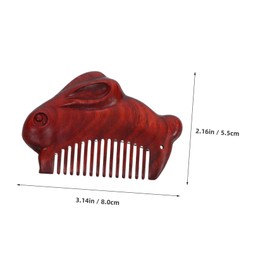 Baluue Small Wooden Pocket Comb for Women Fine Tooth Detangling Comb for Curly Straight -friendly Design for Purse Bag Gentle Hair and Scalp
