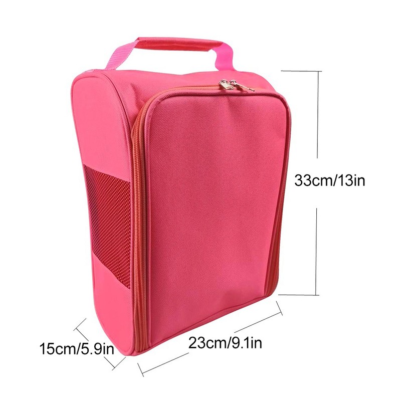 Oxford Cloth Golf Shoe Bag Breathable Sneaker Storage Bag Zippered