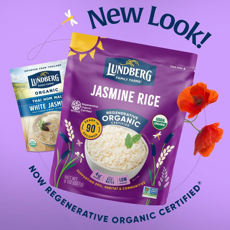 Lundberg Jasmine Rice, Long Grain White Rice - Non-Sticky, Fluffy