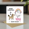 RED OCEAN Funny Card For Godmother Thank You Card For