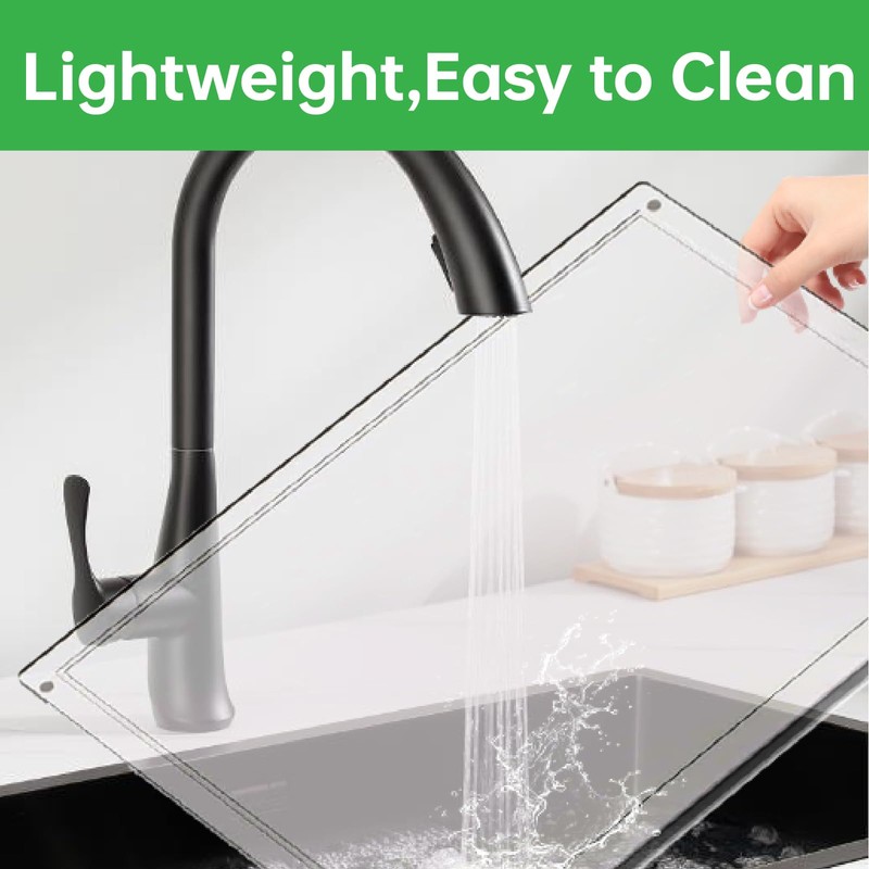 NAURLEF large acrylic cutting board clear countertop minimalist kitchen decor