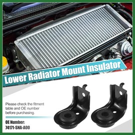 Motoforti 2pcs Upper Radiator Bracket with Rubber Cushion Bushing Radiator for Honda Civic 2006-2011 for Honda Fit 2009-2013 No.74171-SNA-A00 Long-lasting