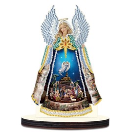 Angel Girl Pattern Diamond Painting Desktop Ornaments Kit for Adults Beginner 5D DIY Diamond Art Tabletop Decorations Special Gem Mosaic Arts Crafts Home Bedroom Table Decor