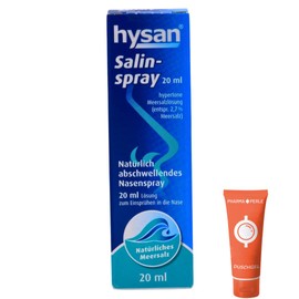 Salinspray 1x 20 ml I Natürlich abschwellendes Nasenspray I hypertone Meersalzlösung I Bei Schnupfen & zur Befeuchtung der Nasenschleimhaut I Ohne Gewöhnung I Spar-Set plus Pharma Perle give-away