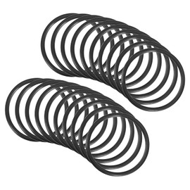 QUARKZMAN 32 mm x 28 mm x 2 mm Nitrile Rubber O-Rings x 20 Pieces Round Sealing Disc for Tap Plumber Repair Seal Connection [Black]