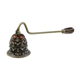 Nicerity Candle Snuffer, Elegant Candle Extinguisher Candlesnuffer with Long Handle to Safely Extinguish Candles for Candle Accessories Gift (Brown)