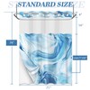 Marble Hookless Shower Curtain with Snap in Liner, 71x74 in,