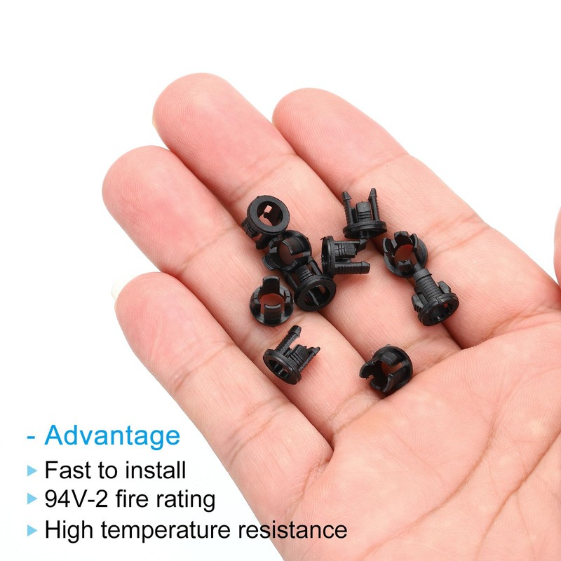 PATIKIL 5mm LED Holder, 50pcs LED Bulb Socket Panel Mounting