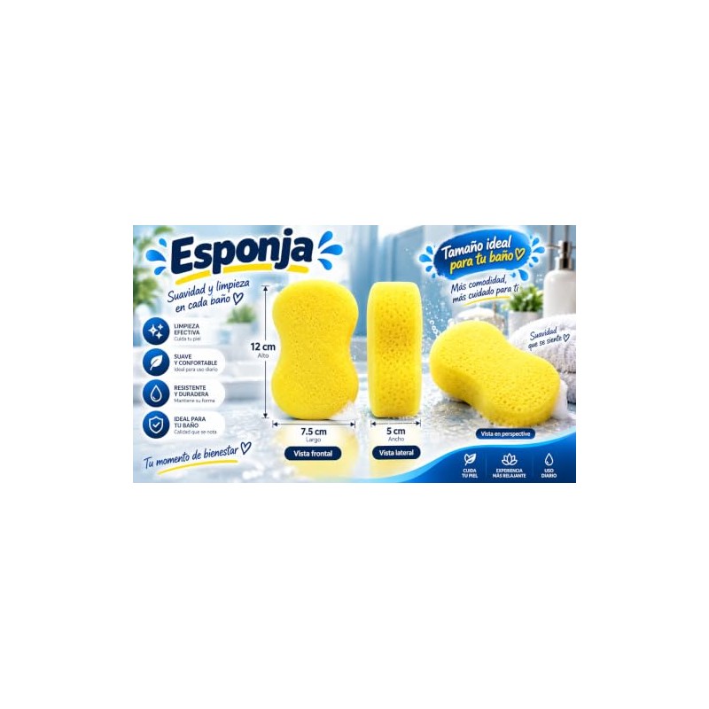 Estropajo Exfoliante Corporal de Flor (6 Pzs)