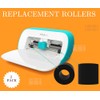 2 Pack Replacement Rubber Rollers - Black Spare Rollers Compatible