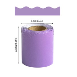 6 Rolls 198 Ft Bulletin Board Borders for Classroom,Decorations Waterproof Bulletin Board Decoration Macaron Colors for Classrooms Home Parties and DIY Projects Wide Decorative Border Sticking,33 Ft*23 Inches
