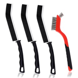 Crevice Cleaning Brush Hard Bristle & Metal Cleaning Brush Set for Cleaning Kitchen Bathroom Surfaces Window Grooves Tiles Faucets Gap Brush Cleaning Tools (4)