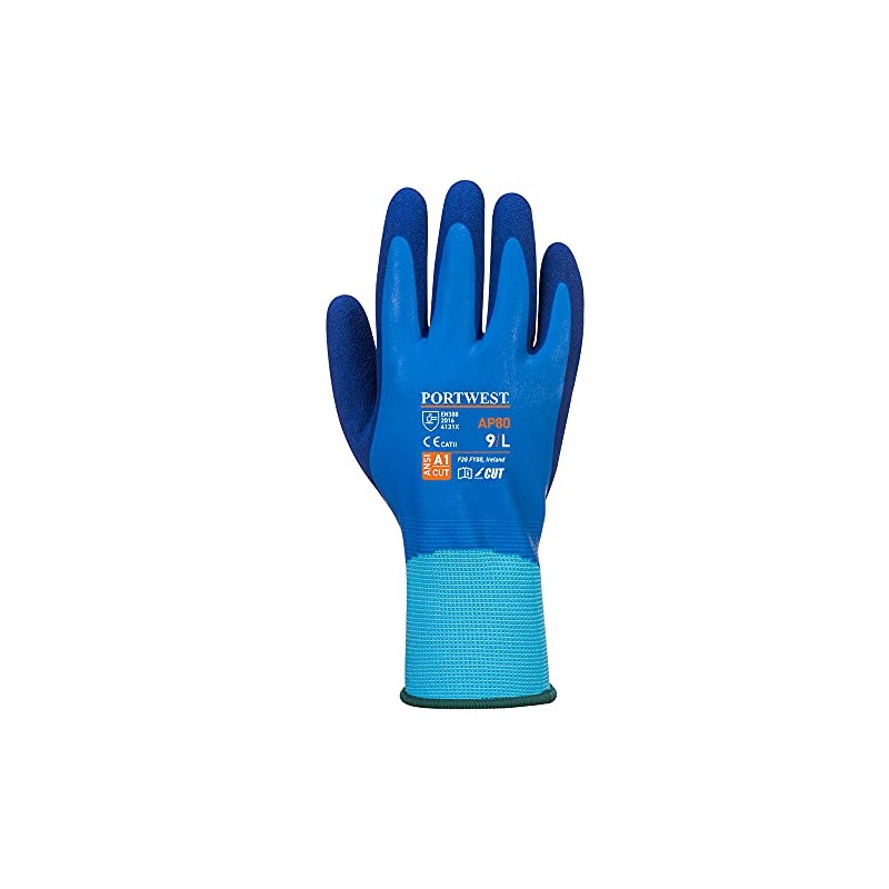 Portwest Unisex Liquid Pro Gloves (Blue_Large)