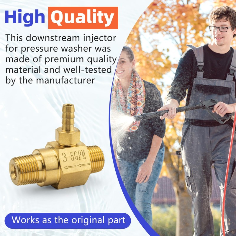 100775 Chemical Injector 3-5 Gpm for General Pump, Pressure Washer