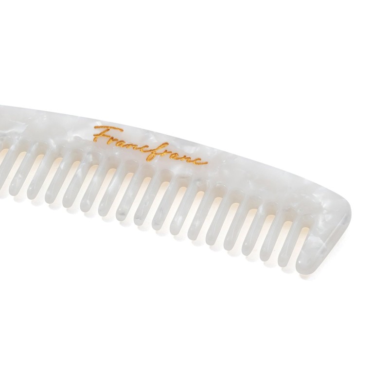 Francfranc Franc Comb with Pouch, Small, White