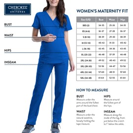 Cherokee Women Scrubs Pant Workwear Professionals Maternity Straight Leg WW220T, XS Tall, Black