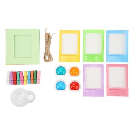 Photo Picture Frame Set for Instax 12 Instant Camera, 3 Inch Colourful Plastic Photo Frame + Hanging Paper Photo Frame + Colour Filter + Selfie Lens and More Bundle