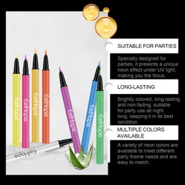 8 Colors Party Neon Liquid Eyeliner Silky Smooth Colors, Moisturizing, Long Lasting, Smooth Eyeliner