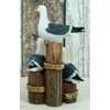 Generisch Maritime Decorative Figurine 3 Seagulls on Bollard, 15 x