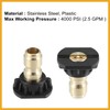 Partuto High Pressure Washer Spray Nozzle Tips Quick Connector Black