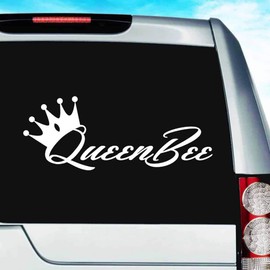 Queen Bee Vinyl Decal Sticker Bumper Cling for Car Truck Window Laptop Wall Cooler Tumbler | Die-Cut/No Background | Multi Sizes/Colors, 20-inch, Yellow