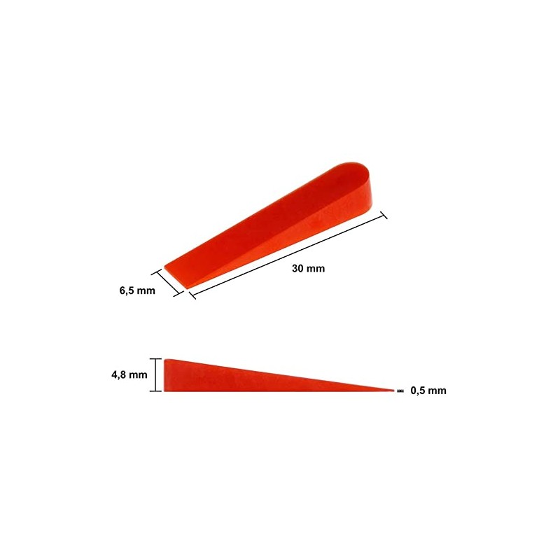 Tifler Tile Wedges Pack of 100 30mm 0.5-4.8mm Tile Spacers