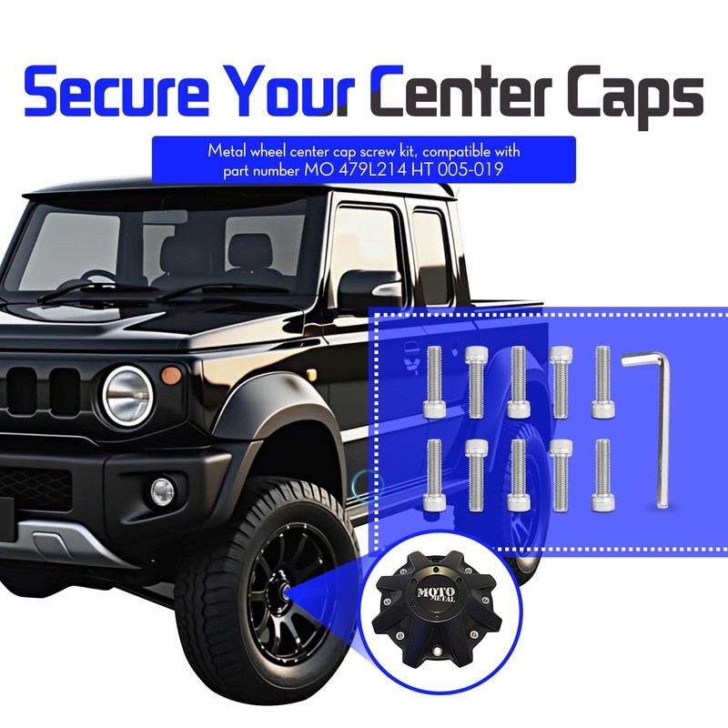 Moto Metal Wheel Center Cap Screws Kit with Part Number