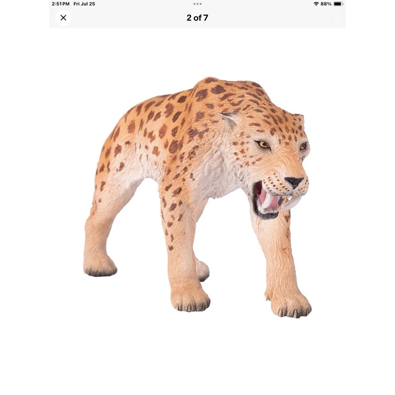 Mojo Smilodon, Sabre Tooth model figure toy Jurassic prehistoric figurine
