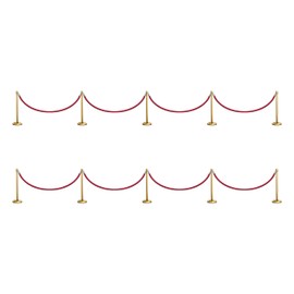 Beistle 2 Piece Stanchion Wall Decorations, 80" x 40", Red/Gold