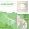 TNITRIB 3 Inch Dryer Vent Cover 1475W White Plastic Louvered