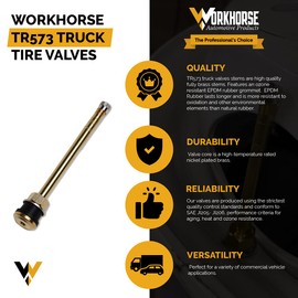 Workhorse Automotive TR573 Truck Tire Valve Stems, Replacement Truck Valve Stems, Pack of 10, Save 10% Buying 2 or More!