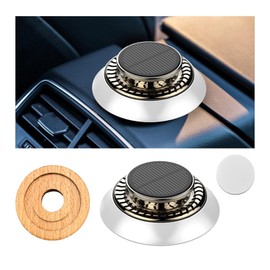 Suvnie Car Air Freshener, Solar Energy Auto Rotating Diffuser with Fragrance, Aromatherapy Air Purifier for Car and Home, Vehicle Interior Scents Decor Accessories for Men Women (White Cologne)