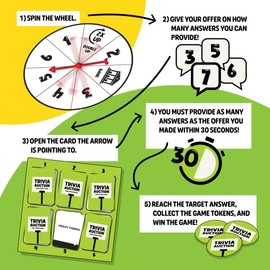 Trivia Auction Party Game – Card-Based Trivia Fun for Adults & Teens, Ages 16+, Interactive Game for Family Game Night or Social Gatherings, 3+ Players, Unique Topics & Twists