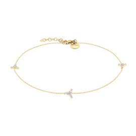 Tamaris Anklet, Stainless Steel, Cubic Zirconia