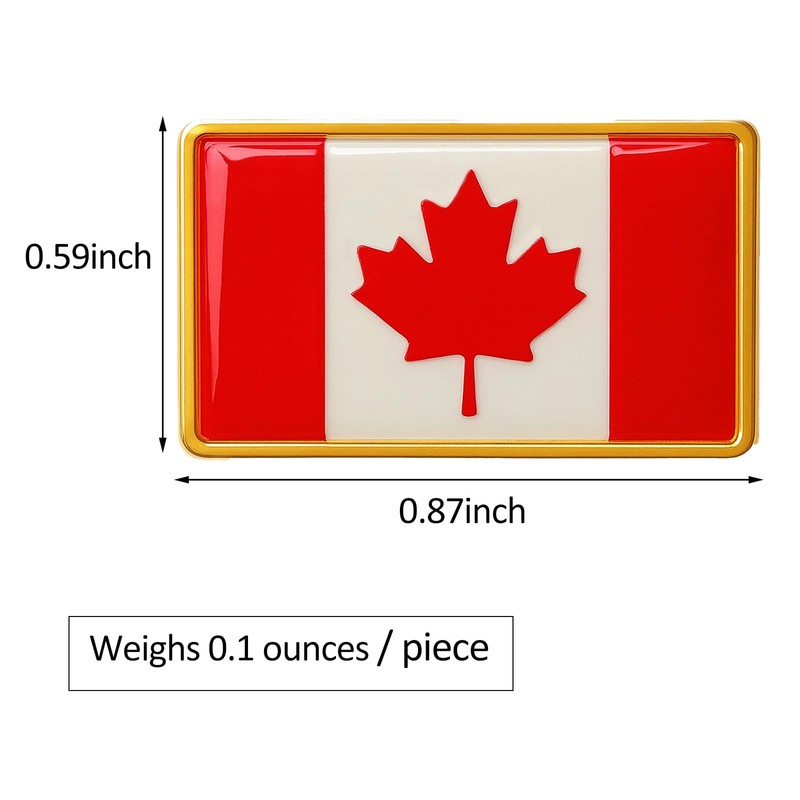 12/25/50/100 pieces small rectangle Canada flag Lapel pins badge bulk