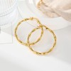 Dr's gift Bamboo Earrings For Women 90s 14k Plated Gold